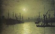 Atkinson Grimshaw rNightfall down the Thames (nn03) china oil painting reproduction